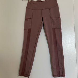 V Active Yoga Pants Mesh Sheer Legging